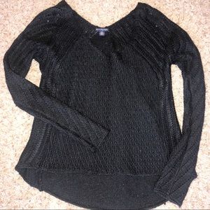 Black v neck sweater